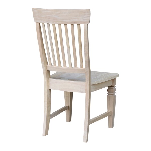 International Concepts Set of 2 Tall Java Chairs, Unfinished - C-11P