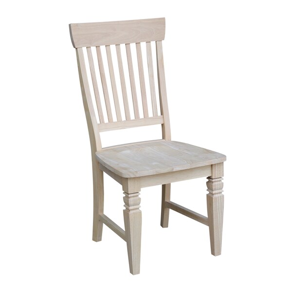 International Concepts Set of 2 Tall Java Chairs, Unfinished - C-11P