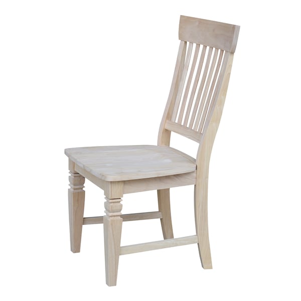 International Concepts Set of 2 Tall Java Chairs, Unfinished - C-11P