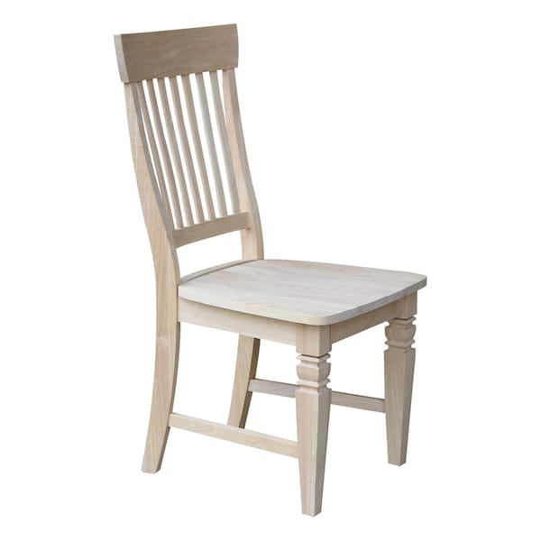 International Concepts Set of 2 Tall Java Chairs, Unfinished - C-11P