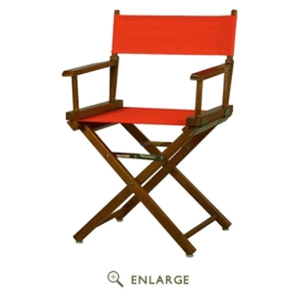 Casual Home Casual Home 200-55-021-19 18 in. Directors Chair Honey Oak Frame with Orange Canvas - 200-55/021-19