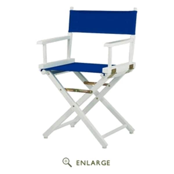 Betterbeds 200-01-021-13 18 in. Directors Chair White Frame with Royal Blue Canvas - BE4268150