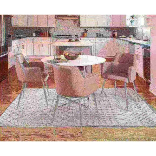 Lumisource Andrew Dining/Accent Chair in Chrome and Grey Faux Leather, PK 2 - CH-ANDRW GY2