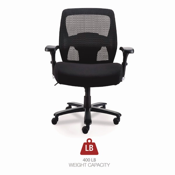 Alera Faseny Series Big and Tall Manager Chair, Up to 400 lbs, 17.48" to 21.73" Seat Height, Black - ALEFN44B14