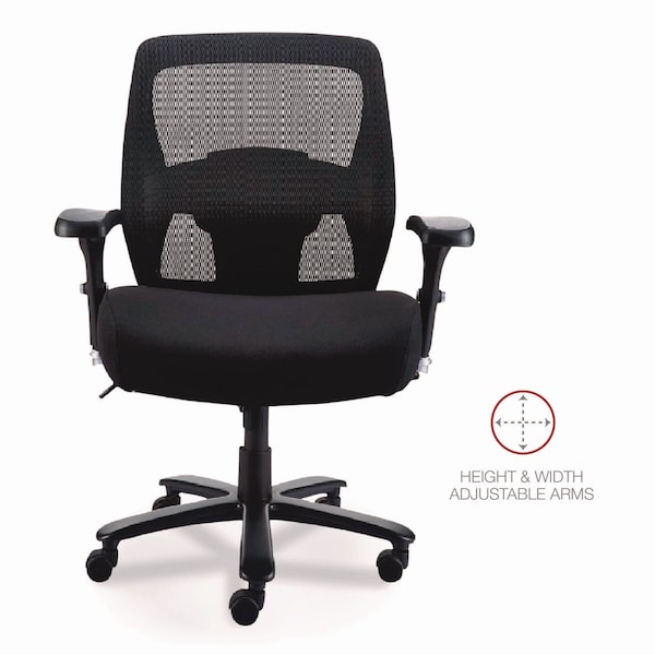 Alera Faseny Series Big and Tall Manager Chair, Up to 400 lbs, 17.48" to 21.73" Seat Height, Black - ALEFN44B14