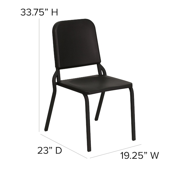 Flash Furniture Melody Band/Music Chair, Stackable, Blk - HF-MUSIC-GG