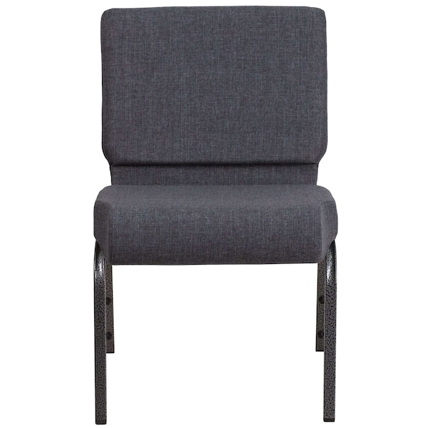 Flash Furniture Dark Gray Fabric Church Chair - 4-FD-CH0221-4-SV-DKGY-GG