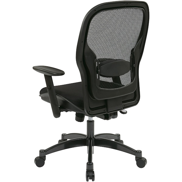 Office Star Executive Chair Managers Chair, Adjustable Arms, 18-3/4" to 22-3/4" Height, Mesh, Black - 2300