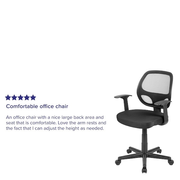 Flash Furniture Mesh Task Chair, Black - LF-118P-T-BK-GG