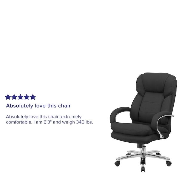 Flash Furniture Hercules Office Chair, Black Seat, Gray Back, 28 in W 31" L 49" H, Padded Loop, Fabric Seat - GO-2078-GG