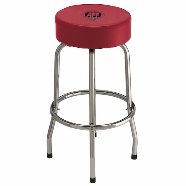American Forge & Foundry 29 in Shop Stool, Heavy Duty, 400 lb Capacity, High Density Foam, Red - 3913