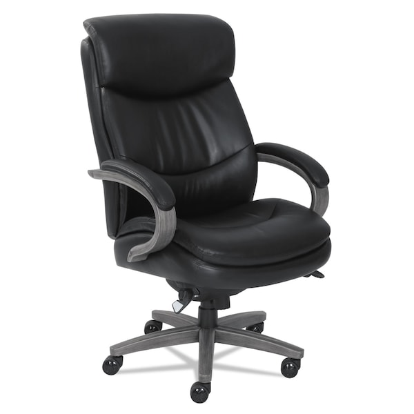La-Z-Boy Woodbury Big & Tall Executive Chair, To 400 lbs., Black/Weathered Gray - 48961A