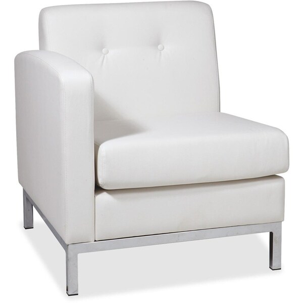 Ave 6 Collection: Wall Street Arm Chair, White Back, 27-1/4 in W 28-1/2" L 31" H, Built-in Arms - WST51LF-W32