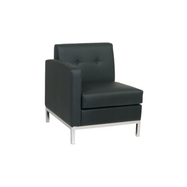 Ave 6 Collection: Wall Street Arm Chair, White Back, 27-1/4 in W 28-1/2" L 31" H, Built-in Arms - WST51LF-W32