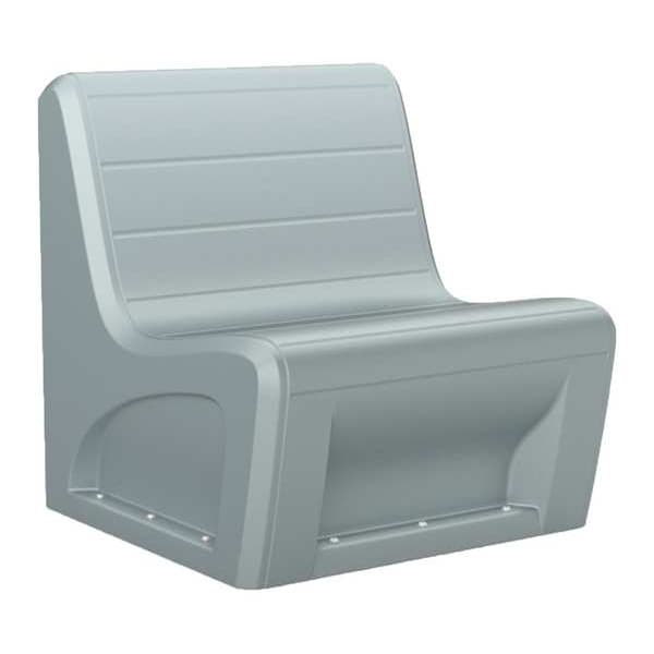 Cortech Sectional Chair, Gray Seat, 31 in W 32 in L 33 in H, Polyethylene Seat - 96484GY