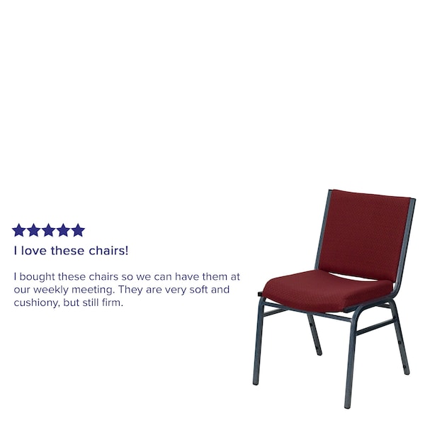 Flash Furniture Fabric Stack Chair, Burgundy - XU-60153-BY-GG