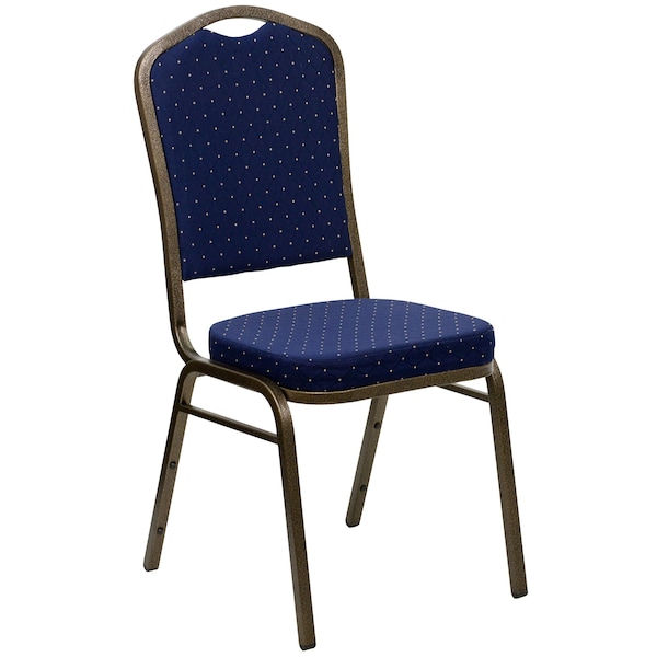 Flash Furniture Hercules Banquet Chair, Blue Back, 17-1/4 in W 20-1/4" L 38" H, Fabric Seat - FD-C01-GOLDVEIN-S0810-GG