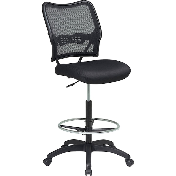 Office Star Mesh Drafting Chair, 27-1/2" to 32-1/2", No Arms, Black - 13-37N20D