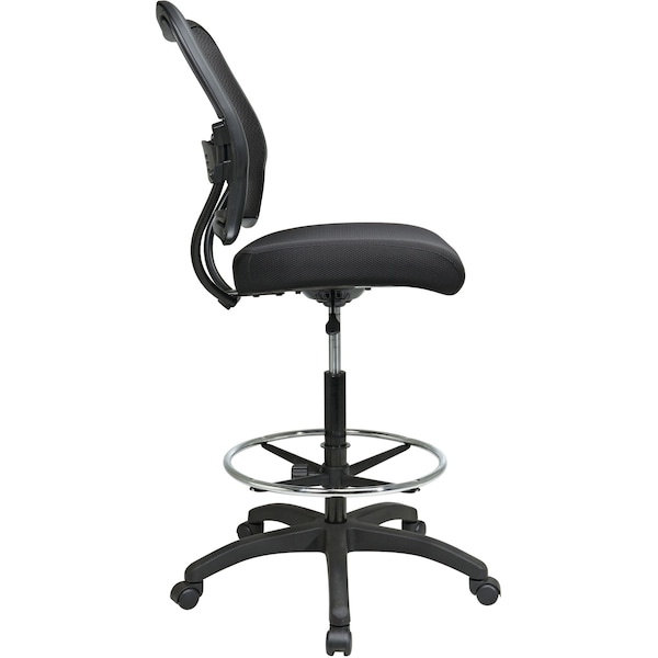 Office Star Mesh Drafting Chair, 27-1/2" to 32-1/2", No Arms, Black - 13-37N20D