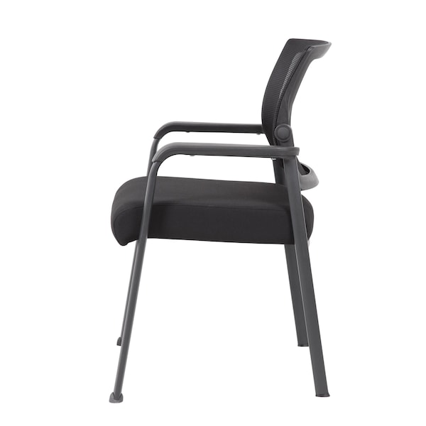 Boss Office Products Black Seat, 24 W 23 L 35.5 H, Mesh Seat - B6889-BK