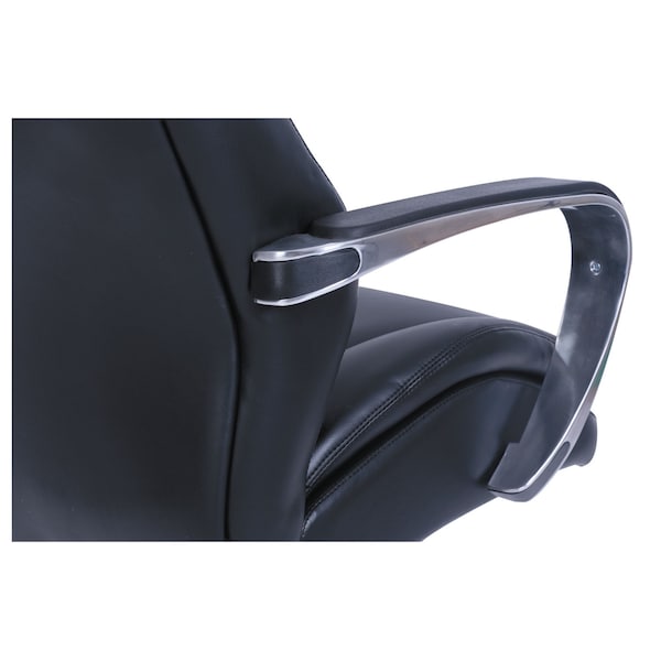 La-Z-Boy Commercial 2000 High-Back Executive Chair, To 300 lbs., Black/Silver - 48958