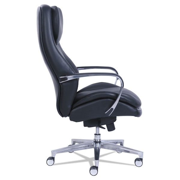 La-Z-Boy Commercial 2000 High-Back Executive Chair, To 300 lbs., Black/Silver - 48958