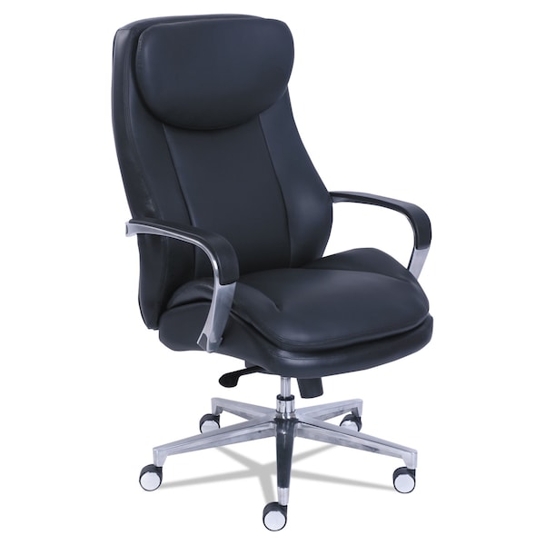 La-Z-Boy Commercial 2000 High-Back Executive Chair, To 300 lbs., Black/Silver - 48958