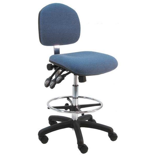 Benchpro Fabric Task Chair, 21" to 31", No Arms, Blue - LNT-FB-TLC-WW-BLUE