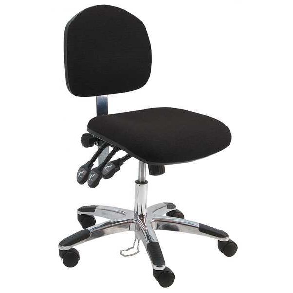 Benchpro Ergonomic Chair Ergonomic Chair, 17" to 22" Height, Fabric, Black - LAS-DF-TLC-WW-BLACK