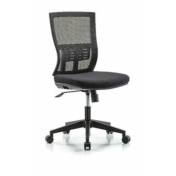 Blue Ridge Ergonomics Desk Chair Modern Mesh Chair, C1, Casters, No Arms, 18-1/2" to 21-1/2" Height, Mesh, Black - BR-MOD-MDHCH-RG-C1-A0-RC