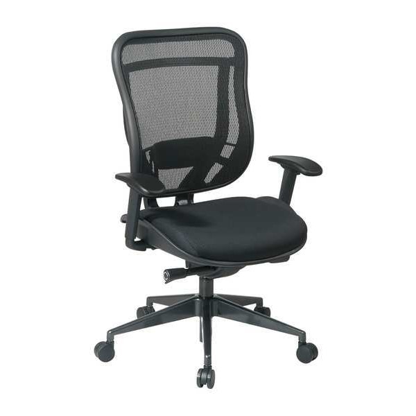 Office Star Executive Chair Desk Chair, Adjustable Arms, 19" to 23-1/4" Height, Mesh, Gray - 818-31G9C18P