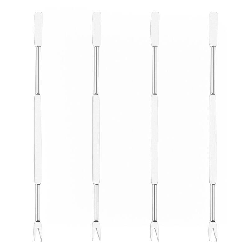 CreoleFeast 7 in. Stainless Steel Seafood Forks, Silver, Double-ended Lobster, Crabs and Nuts Forks Picks, Multipurpose (4-Piece) - SF1001