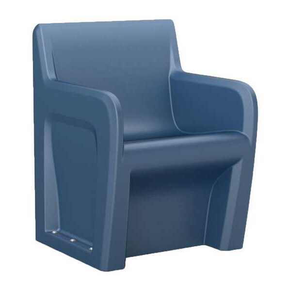 Cortech Arm Chair, Midnight Blue Seat, 24 in W 24 in L 33 in H, Polyethylene Seat - 106484MBS