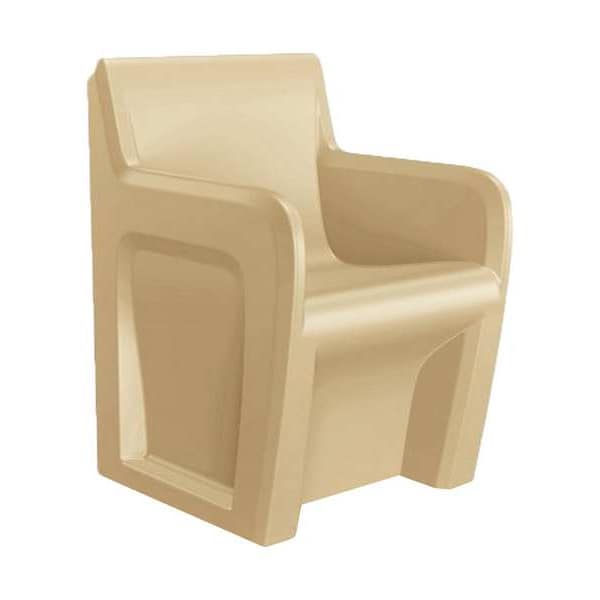 Cortech Arm Chair, Sand Seat, 24 in W 24 in L 33 in H, Polyethylene Seat - 106484SDS