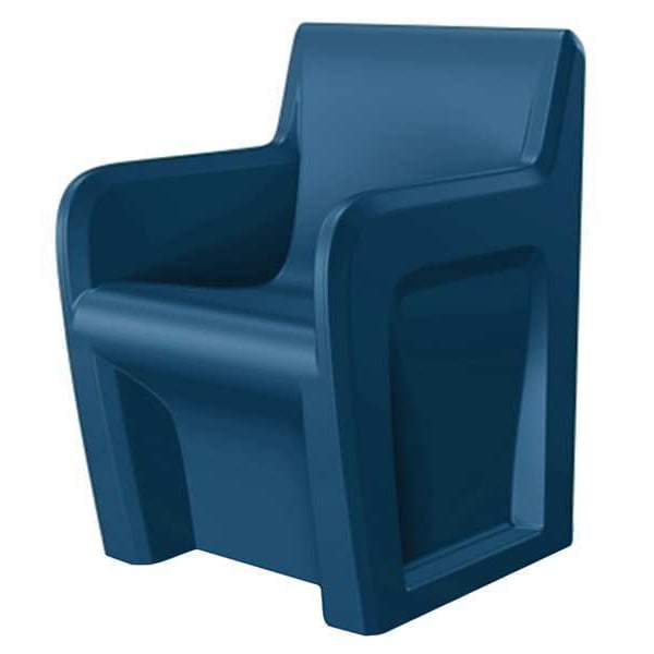 Cortech Sentinel Arm Chair, Slate Blue Seat, Slate Blue Back, 24" W 24" L 33" H, Fixed, Polyethylene Seat - 106484SB