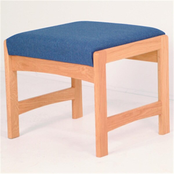 Wooden Mallet Single Bench in Light Oak - Powder Blue - DW5-1LOPB