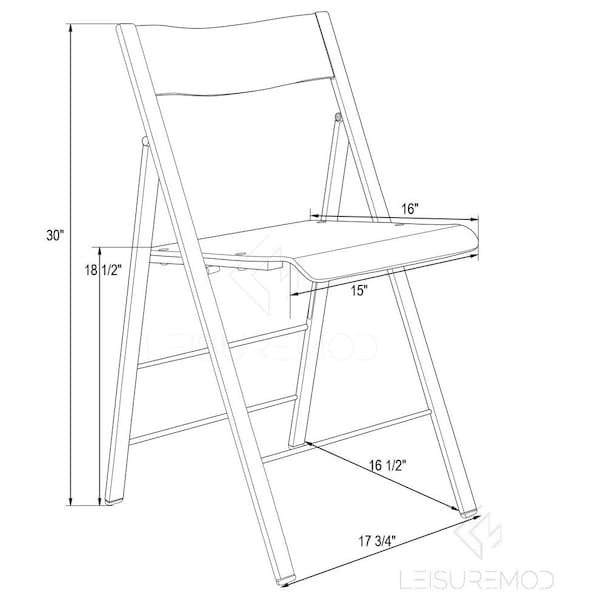 Leisuremod Menno Modern Acrylic Folding Chair, Blue, 2PK - MF15TBU2
