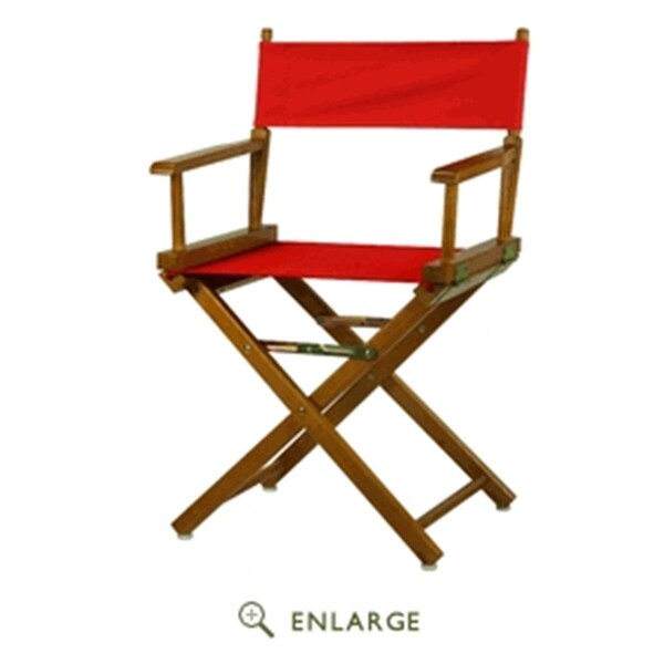 Casual Home Casual Home 200-55-021-11 18 in. Directors Chair Honey Oak Frame with Red Canvas - 200-55/021-11