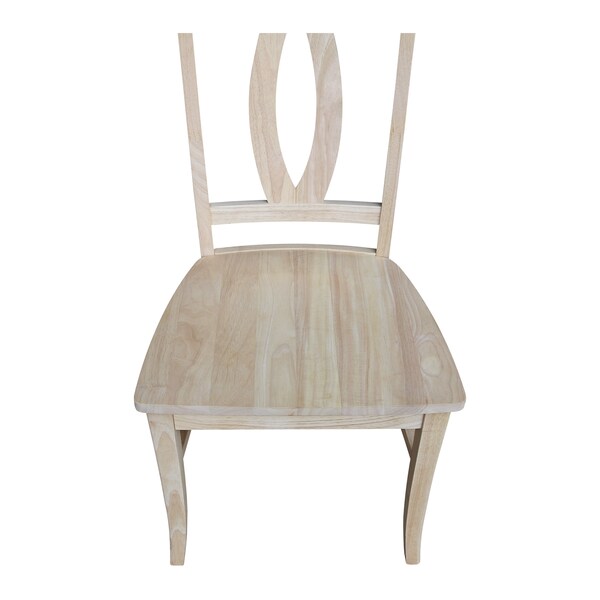 International Concepts Set of 2 Verona Chairs, Unfinished - C-170P
