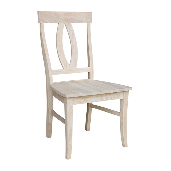 International Concepts Set of 2 Verona Chairs, Unfinished - C-170P