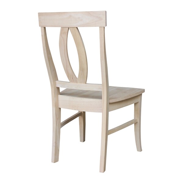 International Concepts Set of 2 Verona Chairs, Unfinished - C-170P