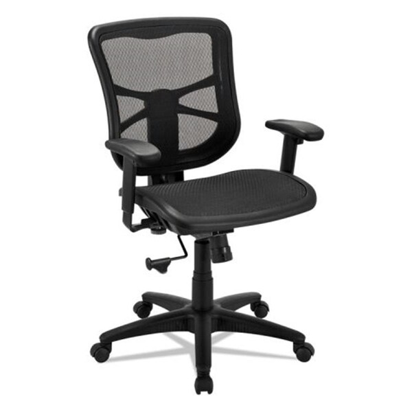 Fine-Line AL  Elusion Series Air Mesh Mid-Back Swivel & Tilt Chair - Black - FI3197845