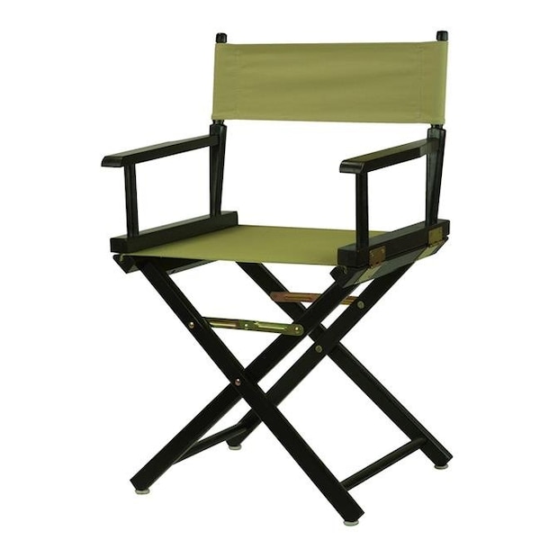 Casual Home Casual Home 200-02-021-100 18 in. Directors Chair Black Frame with Olive Canvas - 200-02/021-100