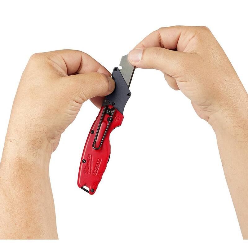 Milwaukee FASTBACK Folding Utility Knife and Compact Folding Utility Knife w/20-32 AWG Low Voltage Wire Stripper/Cutter (3-Piece) - 48-22-1503-48-22-3080