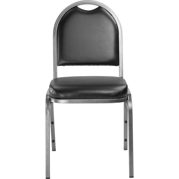 National Public Seating Stacking Chair, 9200 Series, Vinyl Black - 9210-SV