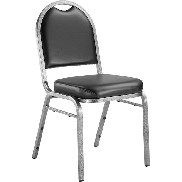National Public Seating Stacking Chair, 9200 Series, Vinyl Black - 9210-SV