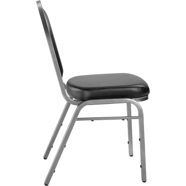 National Public Seating Stacking Chair, 9200 Series, Vinyl Black - 9210-SV