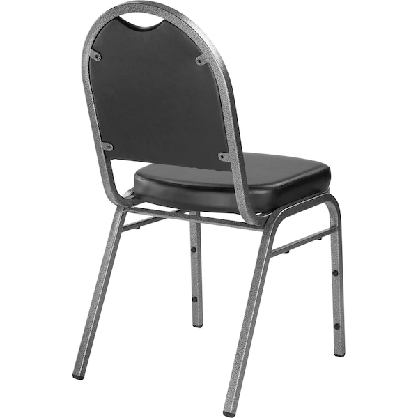 National Public Seating Stacking Chair, 9200 Series, Vinyl Black - 9210-SV