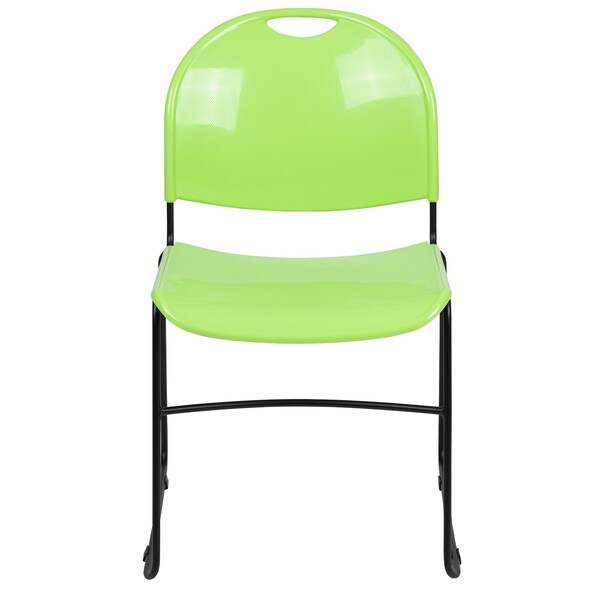 Flash Furniture Green Plastic Stack Chair - RUT-188-GN-GG