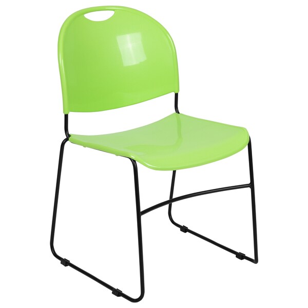 Flash Furniture Green Plastic Stack Chair - RUT-188-GN-GG